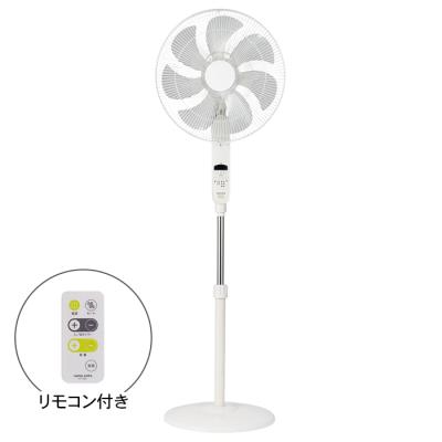 扇風機 DCモーター リビング扇風機 40cm 大型 7枚羽根 リモコン付き 首振り 風量12段階 タイマー付き 高さ調節 ホワイト M5-MGKAK00119WH