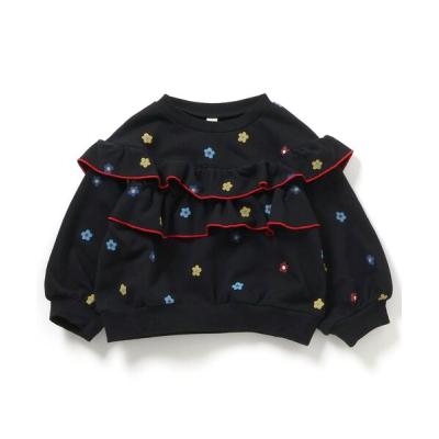 トレーナー  フラワー・無地メロウフリルトレーナー_ジュニア対応 キッズ 子供服 女の子