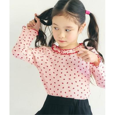tシャツ 「WEB限定」衿フリルワッフルメローTシャツ_ジュニア対応 キッズ 子供服 女の子