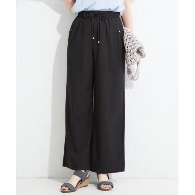 パンツ 「高レビュー/S-LL/洗濯機可/セットアップ可」着丈選べる 軽凛(かろりん) ひんやりフラップイージーパンツ レディース