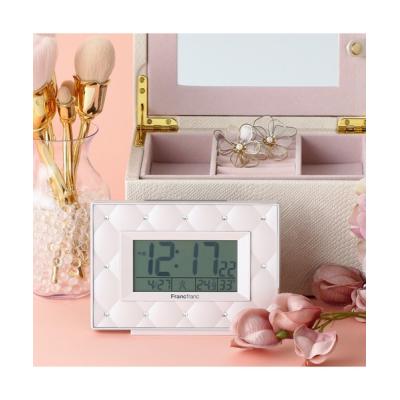 時計 アビスコ 電波デジタルクロック ピンク