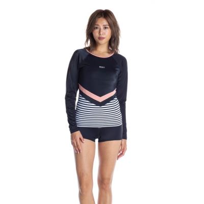 人気ブランドの レディースラッシュガード レジャー サマー ロキシー Roxy Sun Rly18 Blk レディース Shower レディース