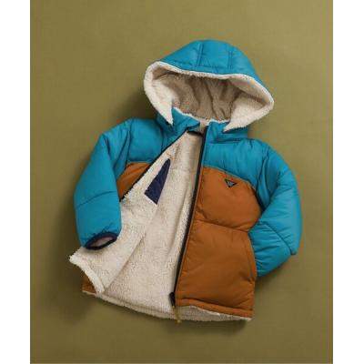 ダウン アウター 「洗える/4WAY」中綿ボア リバーシブルブルゾン_フード取り外し可 キッズ 子供服 男の子 女の子