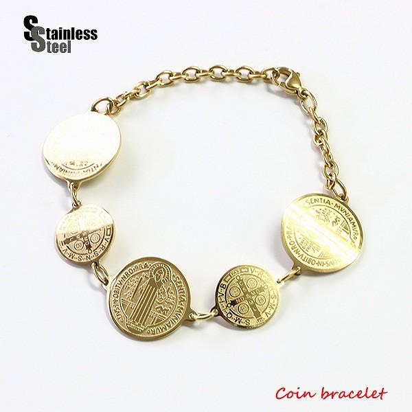 ステンレス ブレスレット 9 聖ベネディクトゥス 金色 メインメンズ レディース 十字架 クロス Stain665 アクセサリー専門ショップ Ppp 通販 Yahoo ショッピング