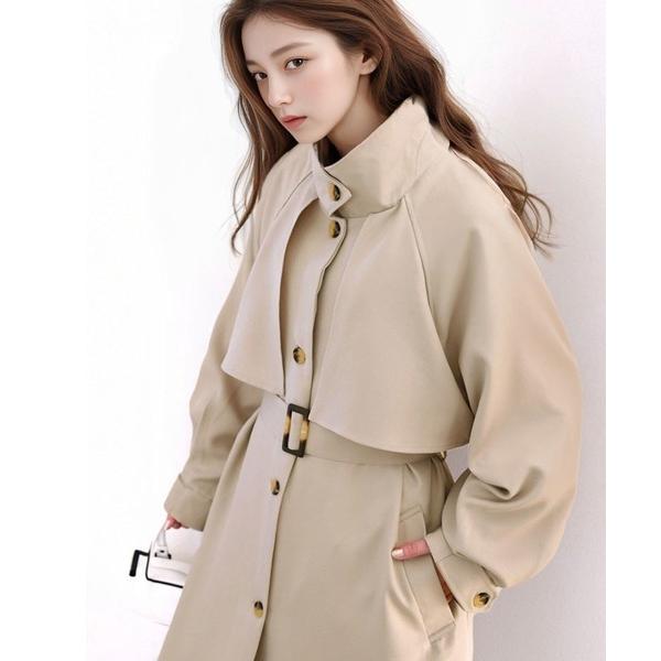 【新品】2wayベージュ トレンチコート 韓国セレクト STAGE オーバーサイズ2WAYトレンチ〈ベージュ〉【WEB