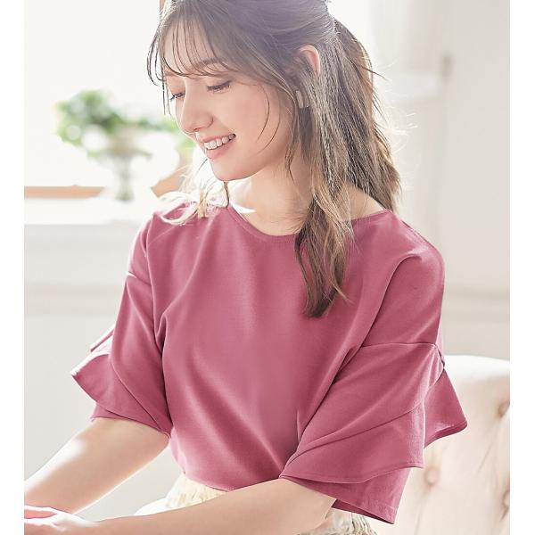【４つの機能付】ひんやりフリル袖ブラウスＴシャツ