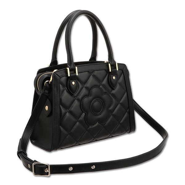 MARY QUANT スクエアキルトデイジーパッチ 2WAYトート : マルイ