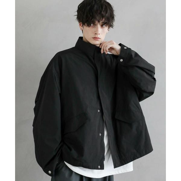 オープロジェクト/リネン混モッズコート/ビッグシルエット/ドロップショルダー フード取り外しモッズコート ビッグシルエット ドロップショルダー