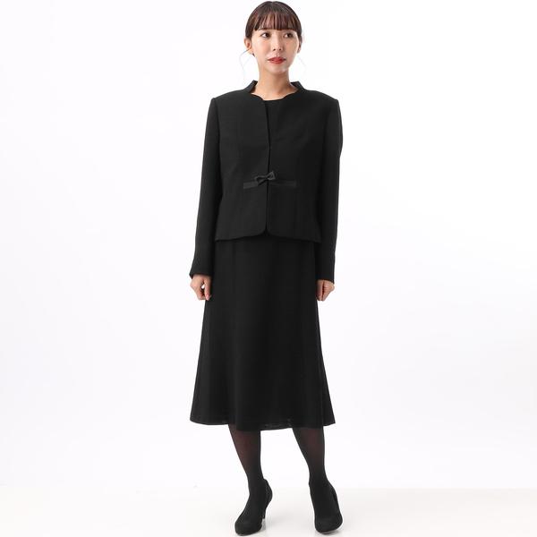 アンフィニ（INFINE）/【喪服/ブラックフォーマル】スラブストレッチログランアンサンブル（11〜19号） INFINE 【喪服/ブラックフォーマル】スラブストレッチログラン