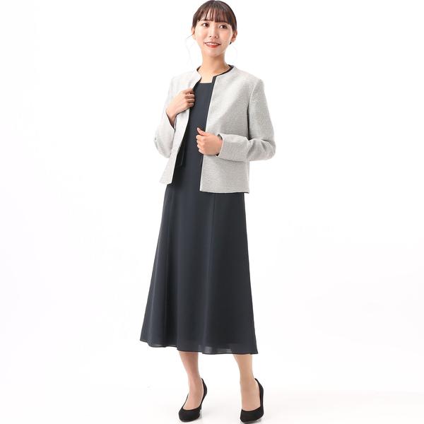 米澤織　ノーカラーフォーマルジャケット　結婚式　パーティセレモニーL 楽天市場】フォーマル ジャケット 米沢織 フリルカラー シルク混