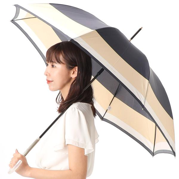 型番：1JI11049-49ブランド：ジル スチュアート商品名：JILL STUART ジル スチュアート バイカラー柄 ジャンプ式耐風雨傘（長傘）カラー：ネイビー/ベージュ/フューシャピンク/レッド/ブラック/サックス