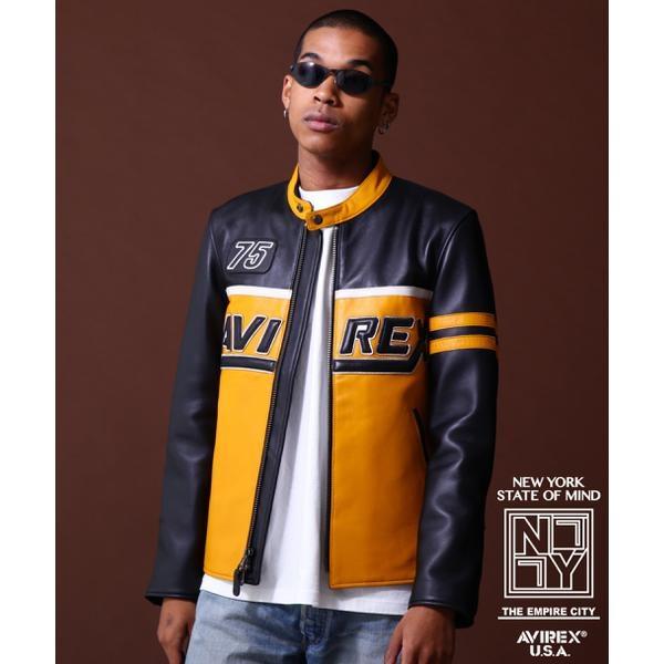 AVIREX 《COLLECTION》LEATHER RACING JACKET ／ レザー レーシング 