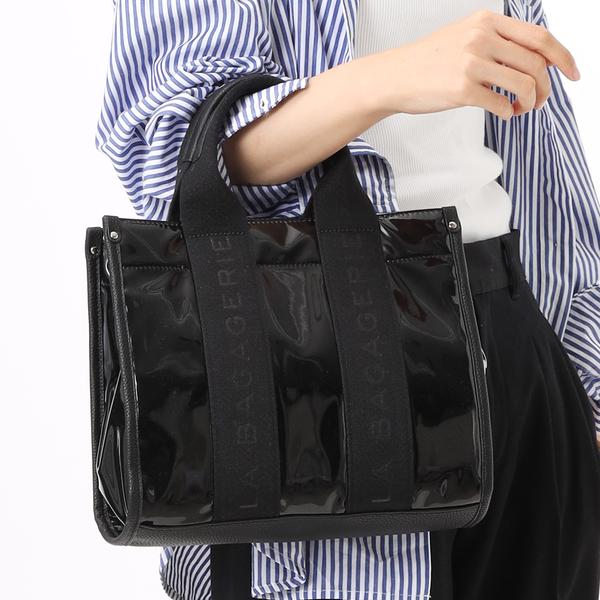 LA BAGAGERIE（ラバガジェリー） ソフトエナメル ロゴテープ2WAYトート