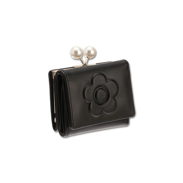 MARY QUANT（マリークヮント） エンボスデイジーパール ミニウォレット