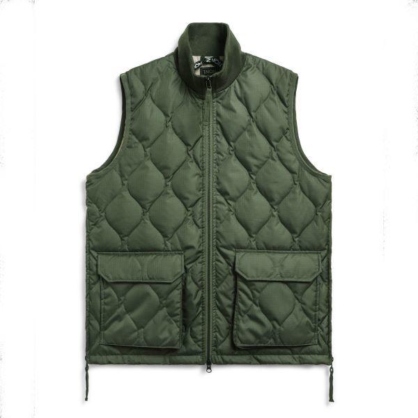 メンズメルローズ（MEN’S MELROSE）/【TAION/タイオン】ミリタリーハイネックWジップ ダウンベスト MEN'S MELROSE 【TAION/タイオン】ミリタリーハイネックWジップ ダウン