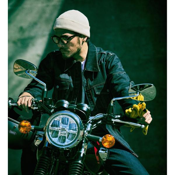 バイク用WILDFIRE3層構造ジャケット 防風/保温/耐摩擦 CORDURA DENIM FABR