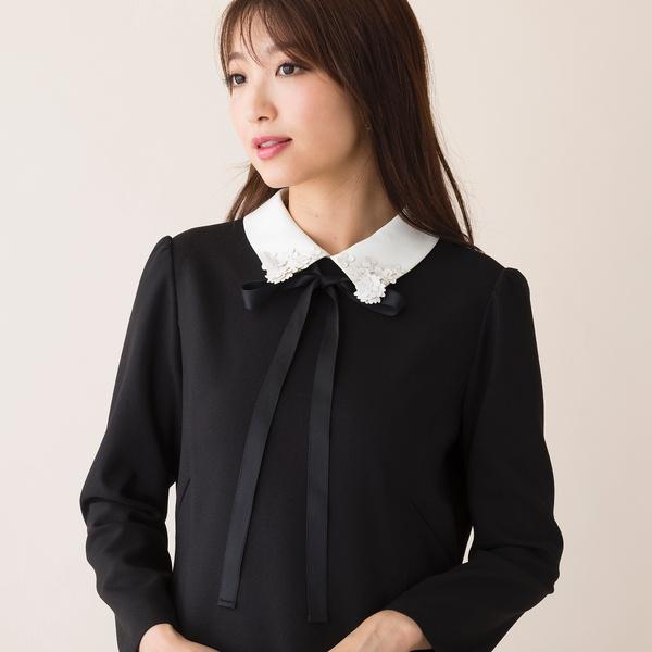 【タグ付き】ローズティアラ　ワンピース　白襟　花柄　2way 黒　LL 42 Rose Tiara 白襟ワンピース : マルイ(丸井)Yahoo!店 - 通販
