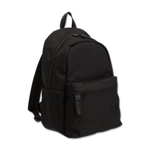 MARY QUANT（マリークヮント） オールブラックシンプルロゴ リュック