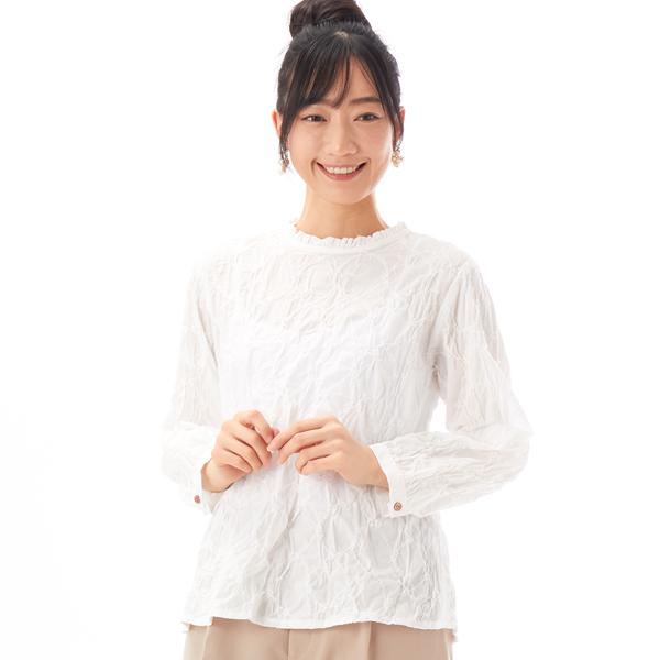 スーパーハッカ（SUPER HAKKA）/60ローン リンクルワッシャーレースブラウス SUPER HAKKA（スーパーハッカ） 60ローン リンクルワッシャーレース