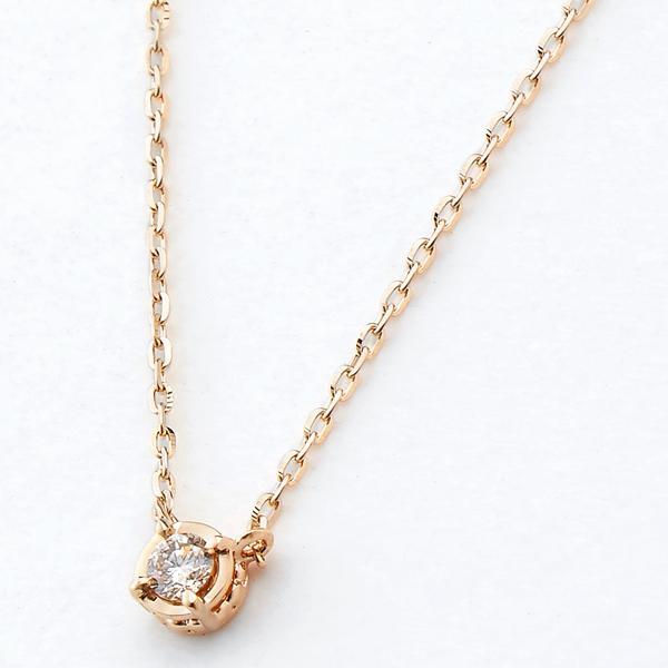 agete（アガット） K10ダイヤモンドネックレス（0.03ct） : マルイ