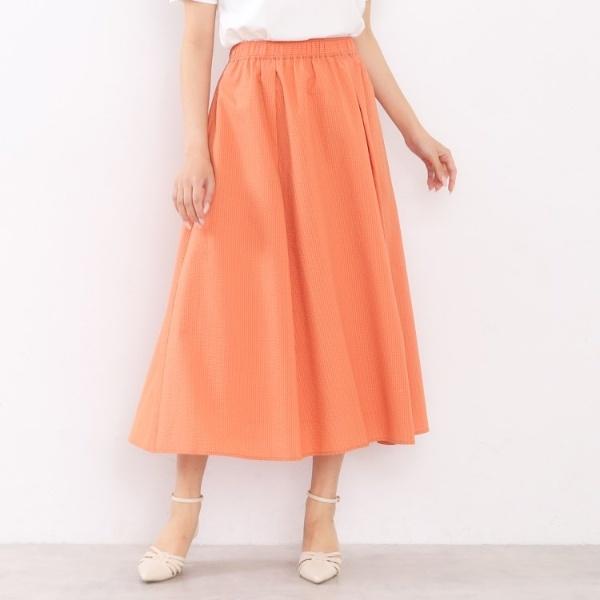 index サッカーストライプロングフレアスカート【洗濯機洗い可