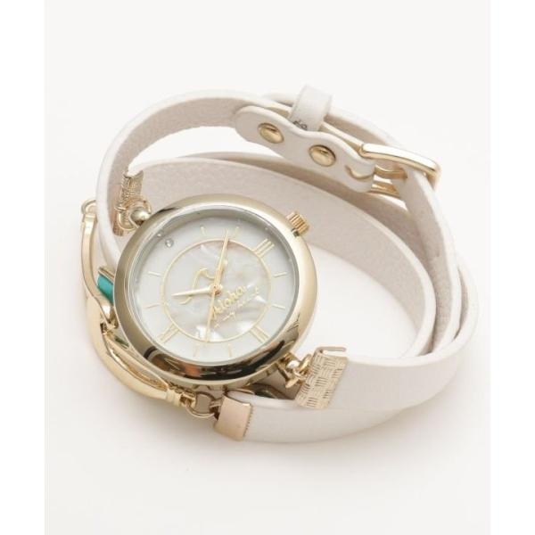 型番：42IZ0201-2024ブランド：カヒコ商品名：【カヒコ】レザーターコウォッチ　ゴールドカラー：ホワイト