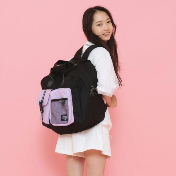 型番：32011730ブランド：ピンクラテ商品名：【容量約47.5L】3WAYリュックボストンカラー：オフホワイト（００３）/ブラック（０１９）/パープル（０８１）