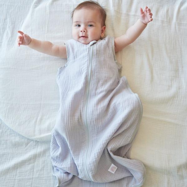 型番：9643513ブランド：プティマイン商品名：【ふんわりガーゼ】スリーピングバッグカラー：ライト　ブルー/アイボリー/ライト　ピンク/ラベンダー