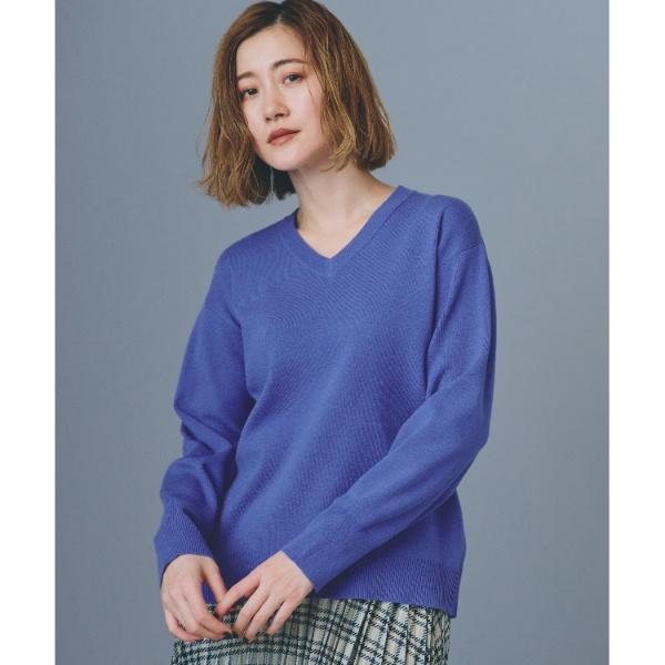 【me*さま専用】RIB Vネックプルオーバー ラインリブVネックプルオーバー(120cm サックス): ジュニア - ナルミヤ