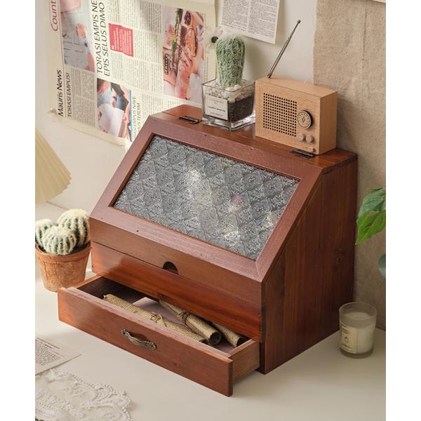 aimoha homeビンテージスタイル アクセサリ収納 収納ボックス