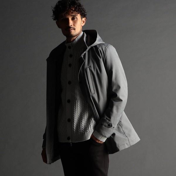 NICOLE CLUB FOR MEN スタンドカラーコート NICOLE CLUB FOR MEN（ニコルクラブフォーメン） フード着脱3WAY