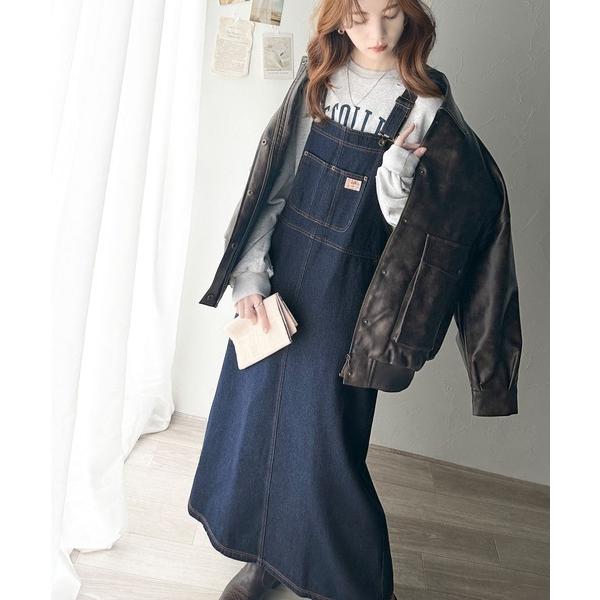 Javaジャバコラボ》大人カジュアル。綿100%ペインターロングデニム