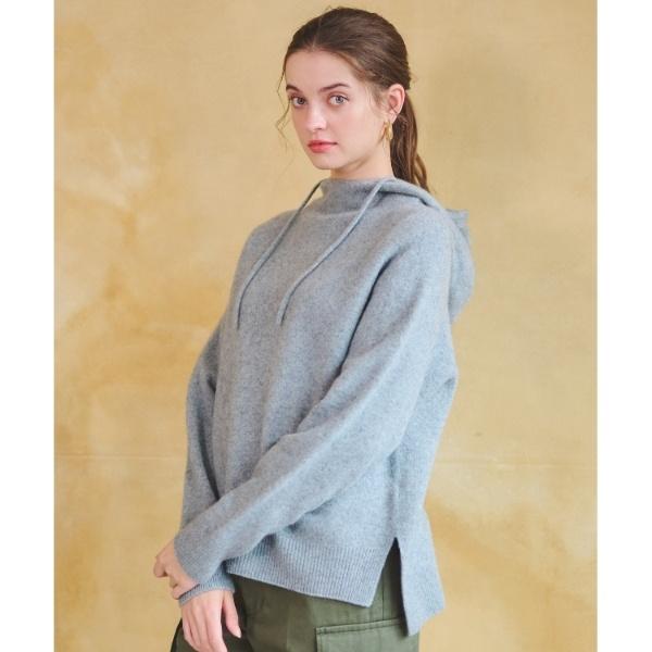 DRESSTERIOR 【限定カラーあり】カシミヤブレンドフードニット 