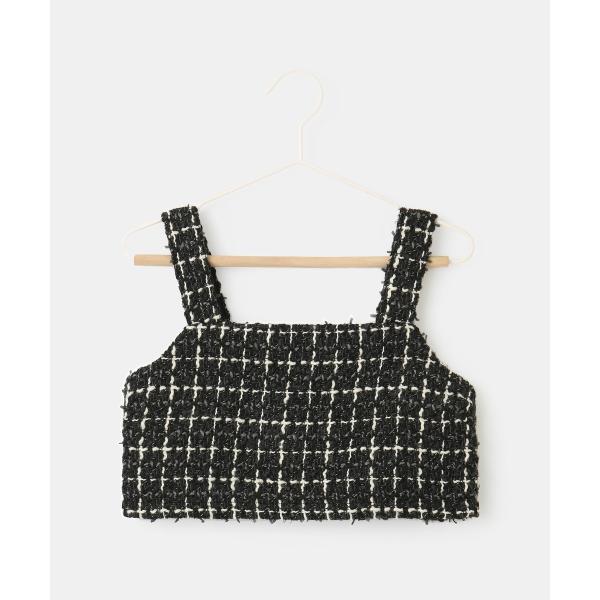 型番：GRH64020ブランド：ロペピクニックキッズ商品名：【KIDS】チェックツイードビスチェ/セットアップ対応カラー：キナリ系(17)