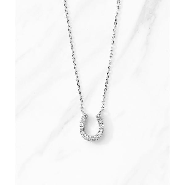 【WEB限定】DIAMOND HORSESHOE K10WG NECKLACE K10ホワイトゴール