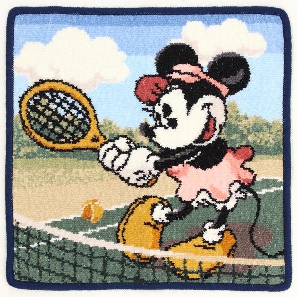 Disney ディズニー シェニール織タオルハンカチ「ミニーテニス