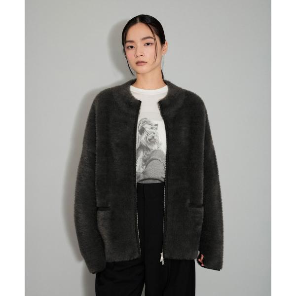 ADAM ET ROPE' 【WEB限定】フェザー接結ニットブルゾン : マルイ(丸井