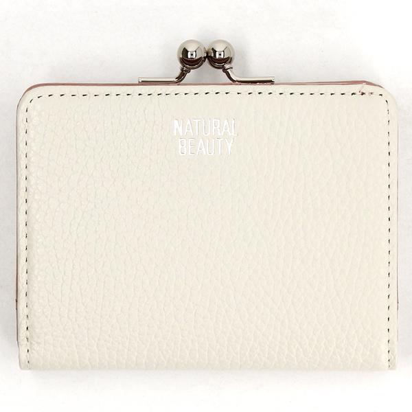 ナチュラルビューティー（NATURAL BEAUTY）/【ナチュラル　ビューティー】NATURAL　BEAUTY　グラス　ガマ口二つ折り札入れ NATURAL BEAUTY（ナチュラルビューティー） 【ナチュラル ビューティー