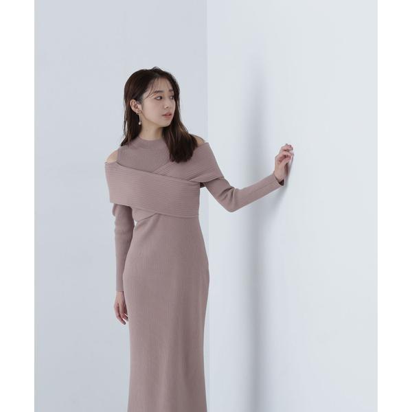 オフショルレイヤードニットワンピース NATURAL BEAUTY BASIC オフショルレイヤードニットワンピース : マルイ