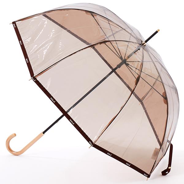 型番：1AG11014-14ブランド：アニエスベー商品名：agnes b.(アニエスベー) クリアカラー雨傘（長傘）カラー：ダークブラウン/ブラック