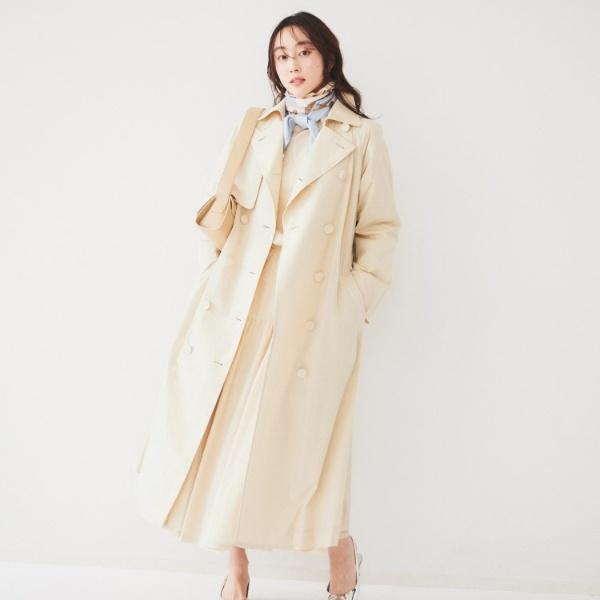 新品　UNTITLED トレンチコート　コットン　はっ水　ベージュ　00 XS UNTITLED（アンタイトル） ライトコットン トレンチコート : マルイ