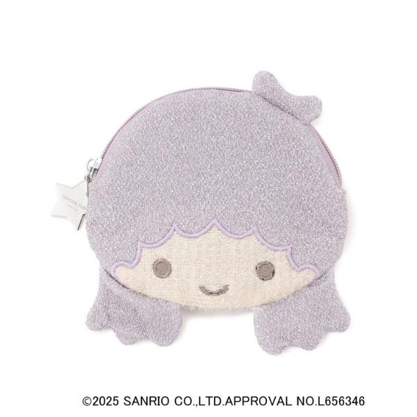 型番：C7192028ブランド：オペークドットクリップ商品名：【リトルツインスターズコラボ】キキ＆ララ ララフェイス型フラットポーチカラー：シルバー（００６）/ライトピンク（０７０）/ピンク（８７２）