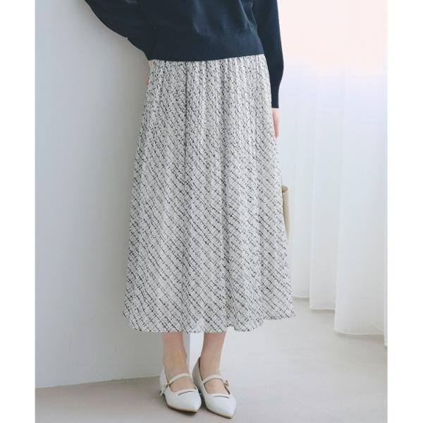 専用✿新品　エブール　スパークルチェックオーガンジースカート grove（グローブ） ツイーディチェックオーガンジースカート : マルイ