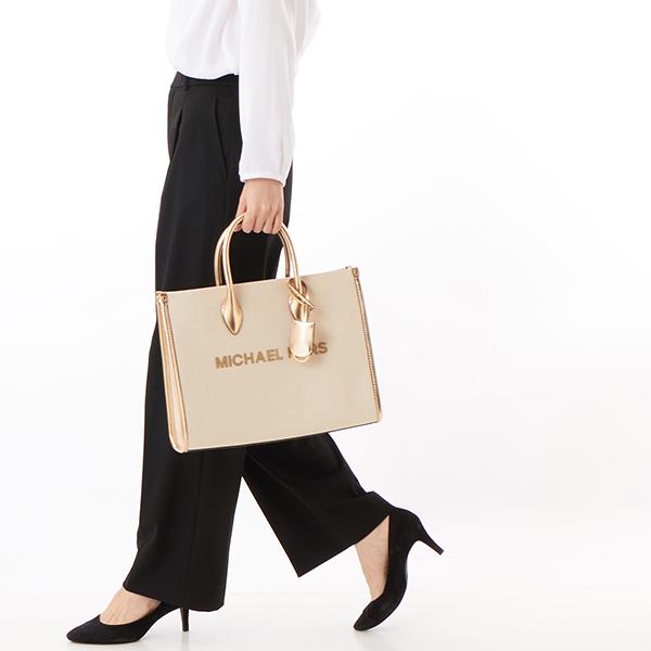 マイケル・コース（Michael Kors）/MIRELLA メタリック & キャンバス トート ミディアム MICHAEL KORS（マイケルコース） MIRELLA メタリック ＆ キャンバス