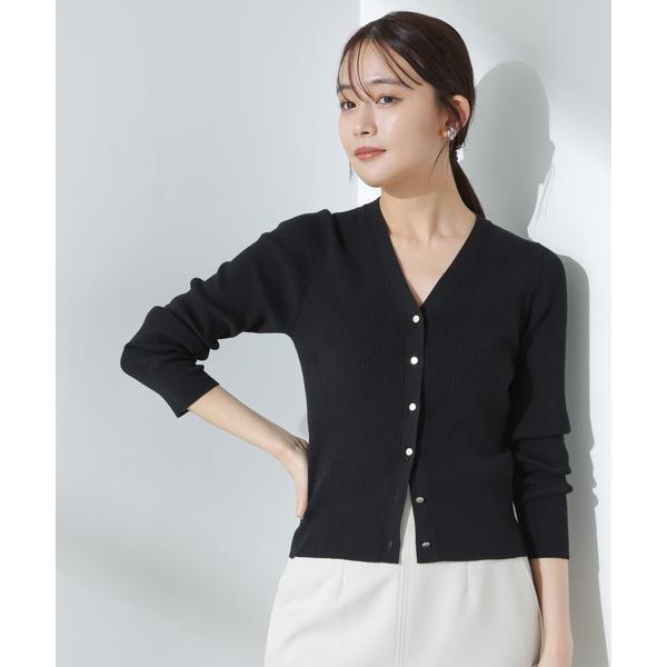 美品 EVERYDAY I LIKE. リブニットカーディガン Vネック 黒 美品 EVERYDAY I LIKE. リブニットカーディガン Vネック 黒 【公式通販】
