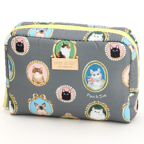 型番：0011170003ブランド：ポールアンドジョーアクセソワ商品名：ポール ＆ ジョー　ポーチ　ミュージアムコレクション　カメオアート 【PAUL＆JOE】カラー：グレー