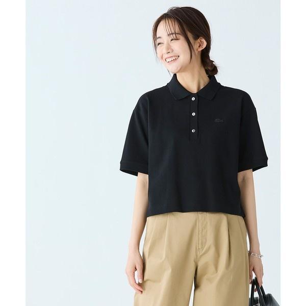 ラコステ　鹿の子 ワイド クロップド丈 半袖　ポロシャツ　LACOSTE LACOSTE（ラコステ） ヘビーウェイト鹿の子 ワイド クロップド丈 半袖