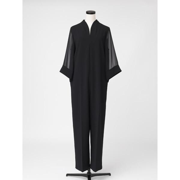 Yuca_r 　SEA 【日本製】メルトンカーブスリーブ　ジャンプスーツ Yuca_r SEA 【日本製】メルトンカーブスリーブ ジャンプスーツ