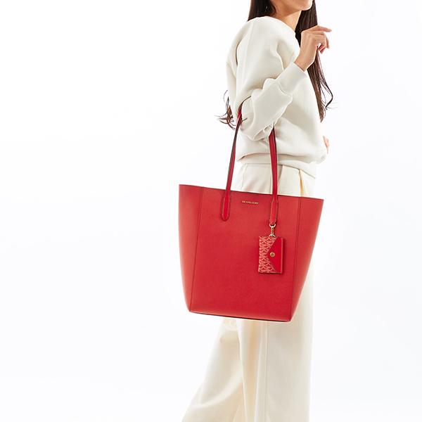 MICHAEL KORS 赤 トートバッグ マイケルコース トートバッグ 赤 - メルカリ