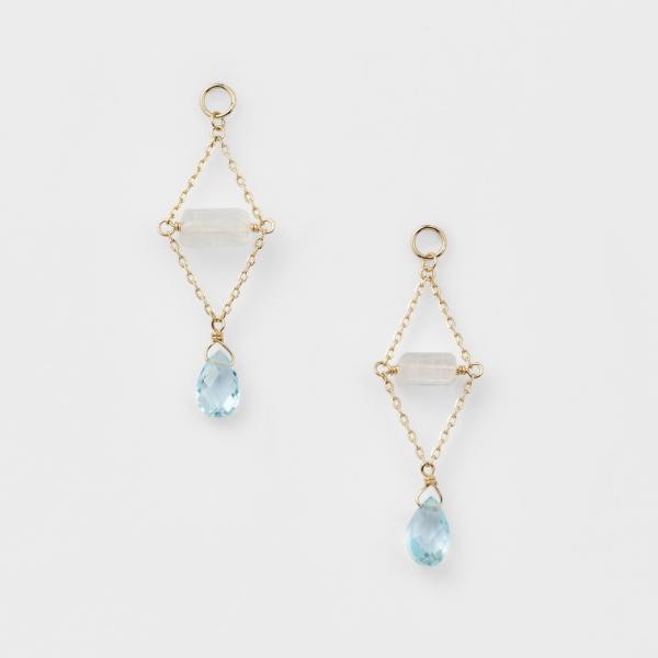 完売品 agete アガット k10 紫金石 ラブラドライト ピアス チャーム agete（アガット）の「K10紫金石ピアスチャーム（チャーム）」 - WEAR